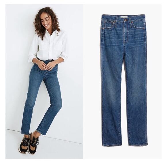 Madewell Straight Leg Jeans - Classic Denim - Picture 1 of 9